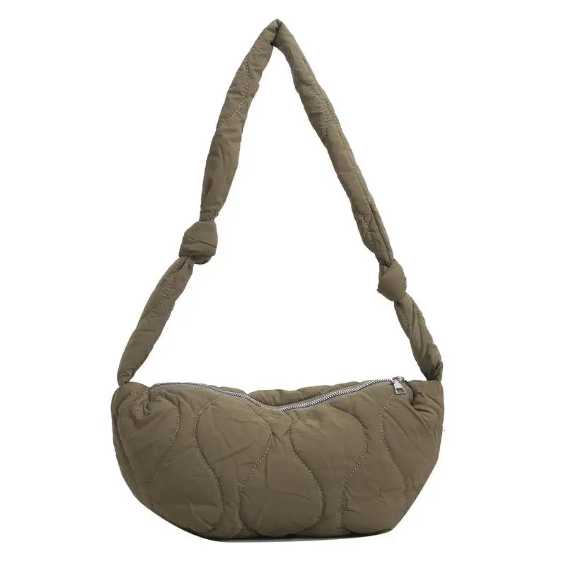 Женская зимняя стеганая сумка на плечо