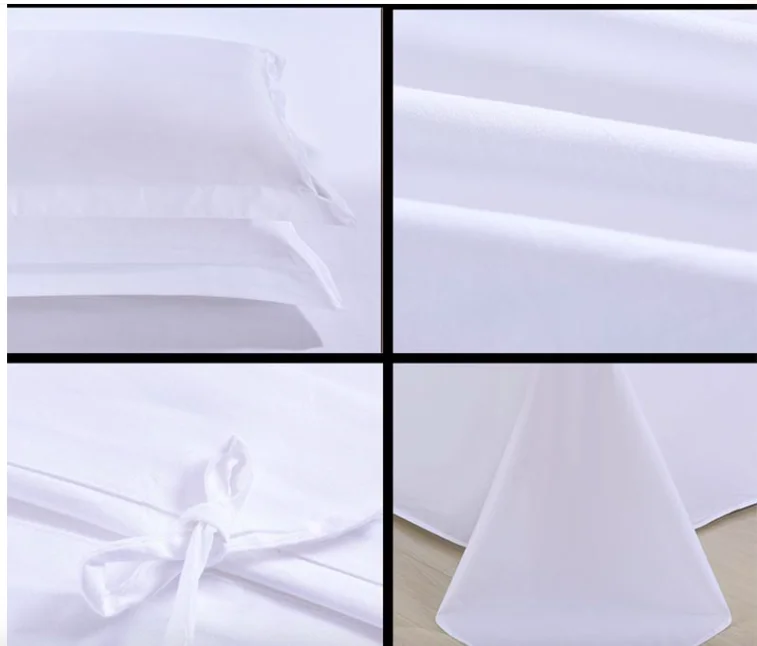 Wholesale Hotel Linen Embroidery Duvet Cover Fitted Bed Sheet Set 3cm Stripe 100% Cotton Bedding Set