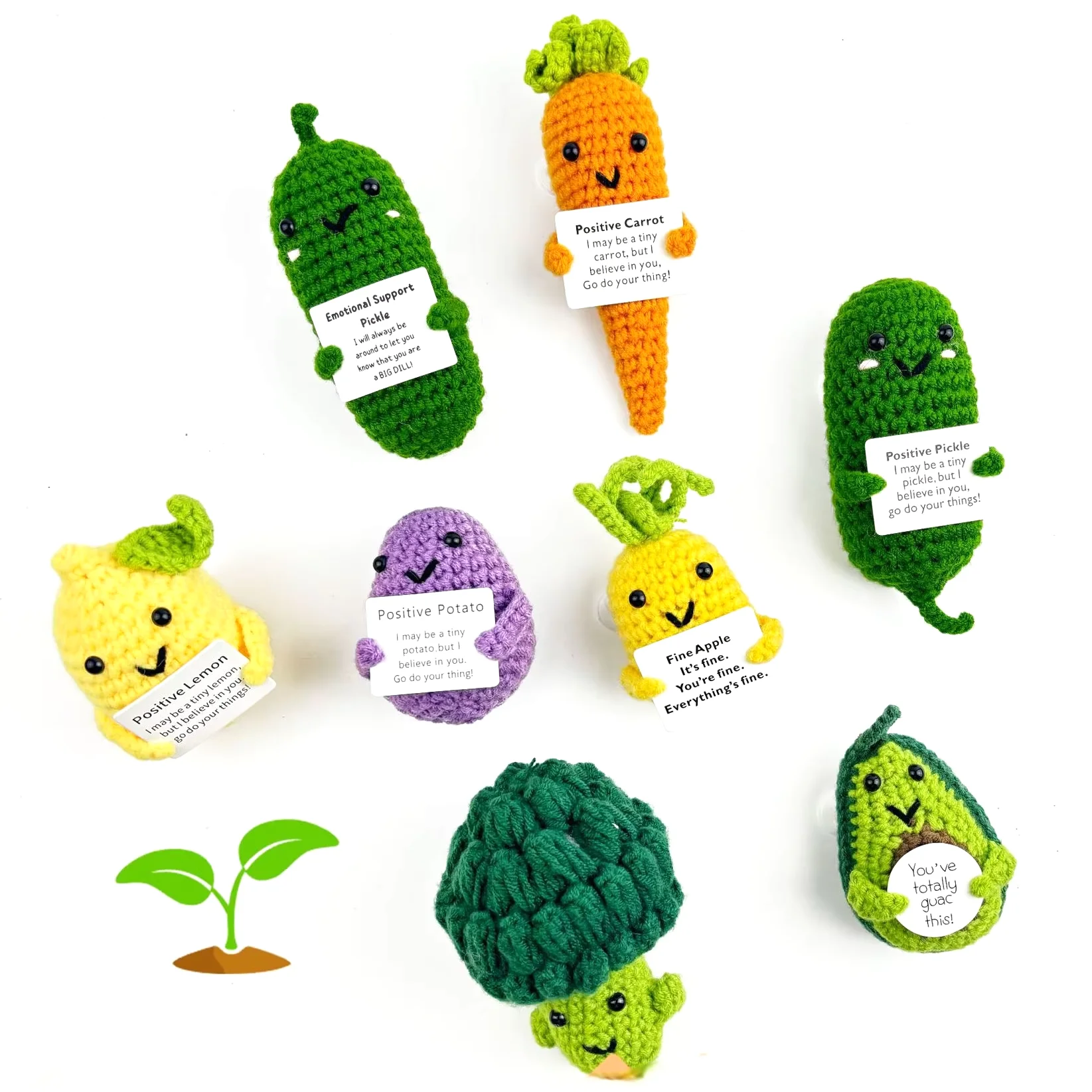 Милая маленькая искусственная игрушка в форме овощей вязаная вручную мультяшная Картофельная фруктовая плюшевая кукла