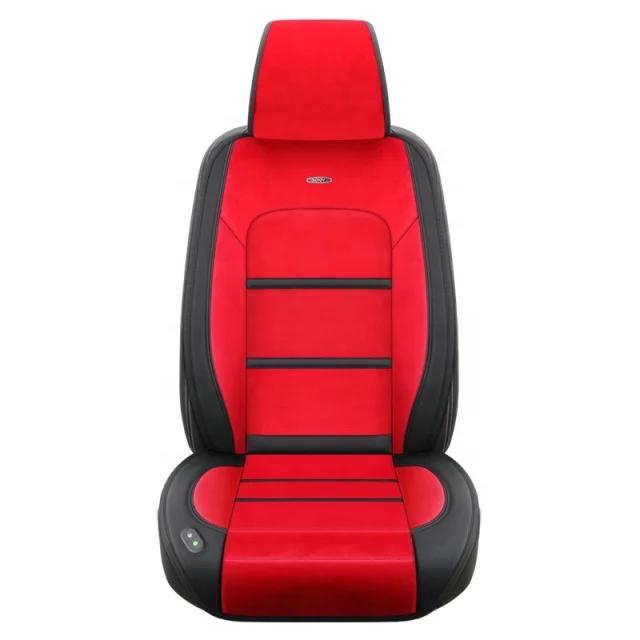 SOJOY New style Hot sale Grey Color PU Leather Universal 12V24V Heated Car Seat Cover Heating Electric Seat Cushion one Piece