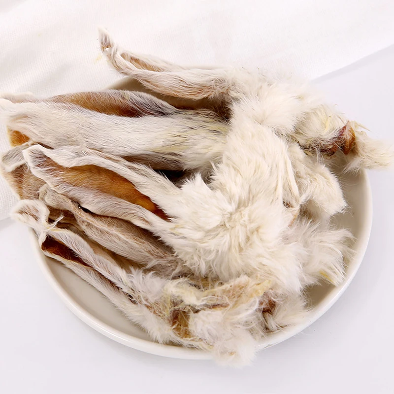 Натуральная Жевательная собака лакомство кроличье ухо курица сушеная пища с несколькими вкусами сухие собачьи закуски