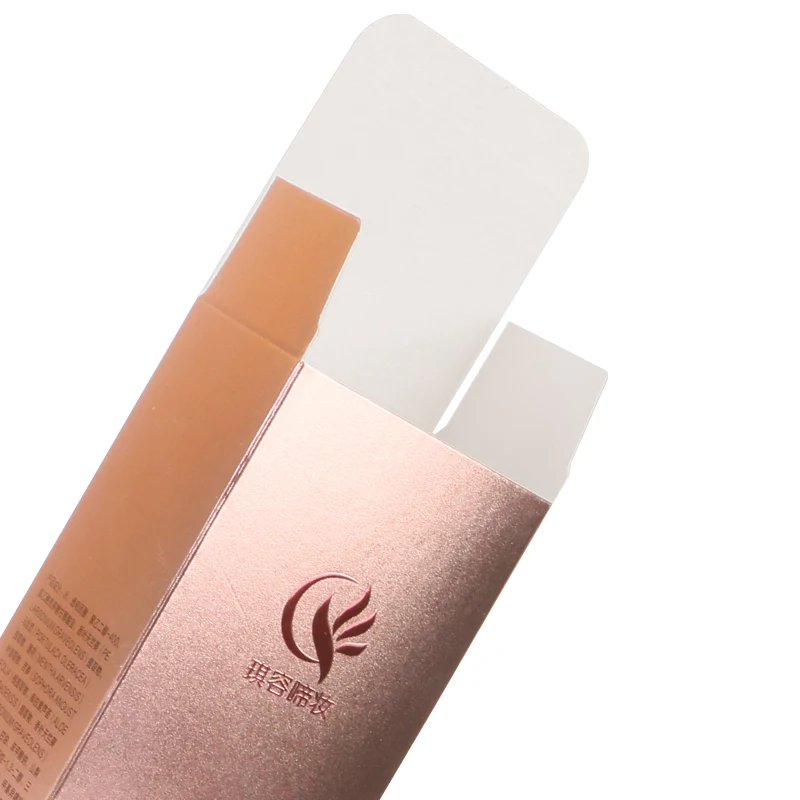custom rose gold frost metallic silver paper printed foldable paper box for cosmetic skin care products packaging box