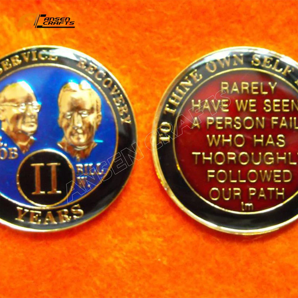 
Chip Model Toys Games for Kids and Child 2 Year Bronze AA Birthday Anniversary Recovery Medallion Coin 