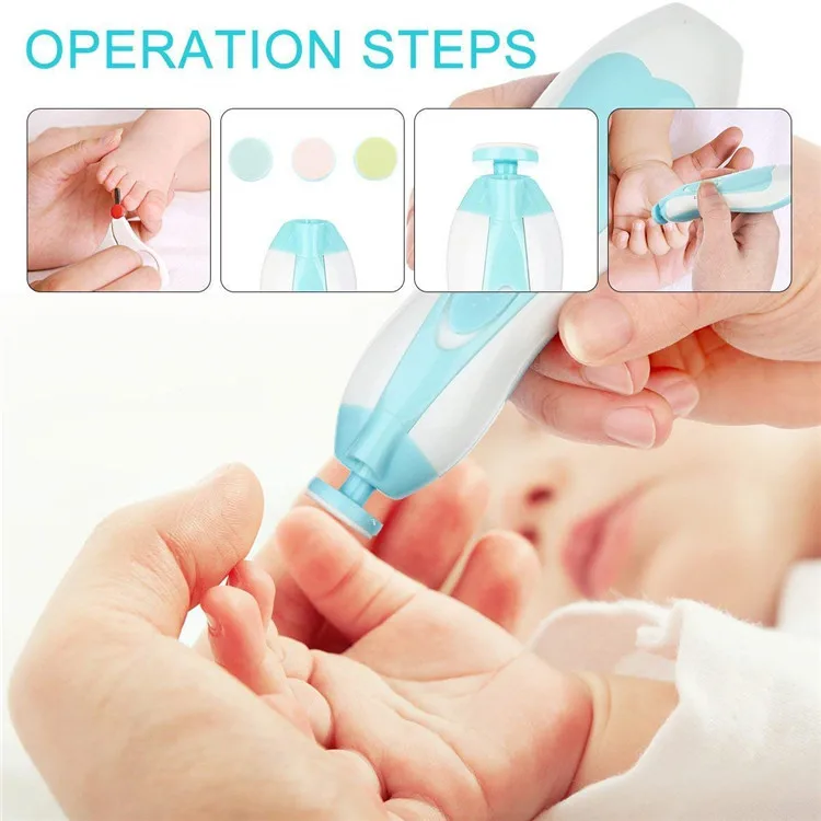 
Led Lights Low Noise Baby Nail Clipper File Nail Trimmer 
