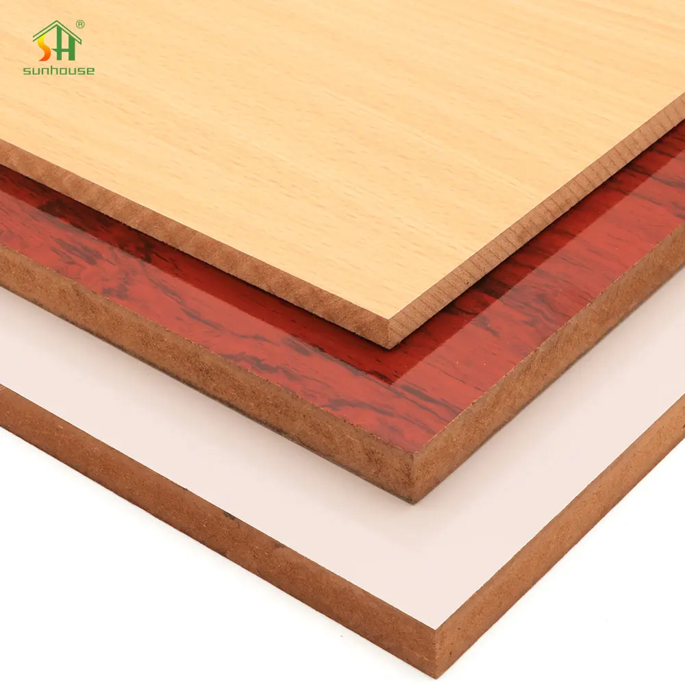 Spot Goods 4X8Ft Melamine Mdf Board Mould Resistant Mdf Sheet Board For Interior Decoration