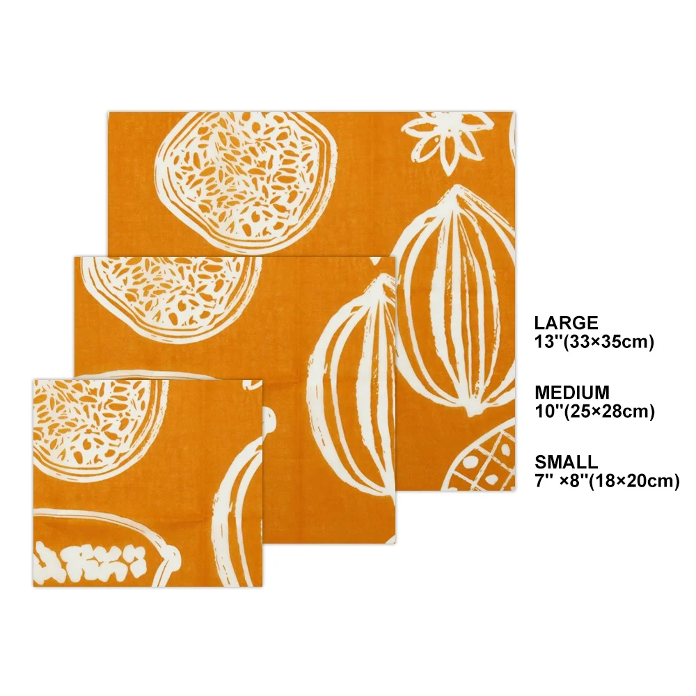 Organic Wholesale Bread Storage Snack Hot Sale Reusable Eco Friendly Plant Sandwich Based Wax Beeswax Colored Food Wrap