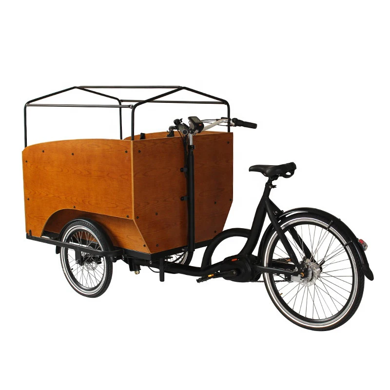 3 wheel cargo bicycle electric mid motor electric cargo bicycle for sale