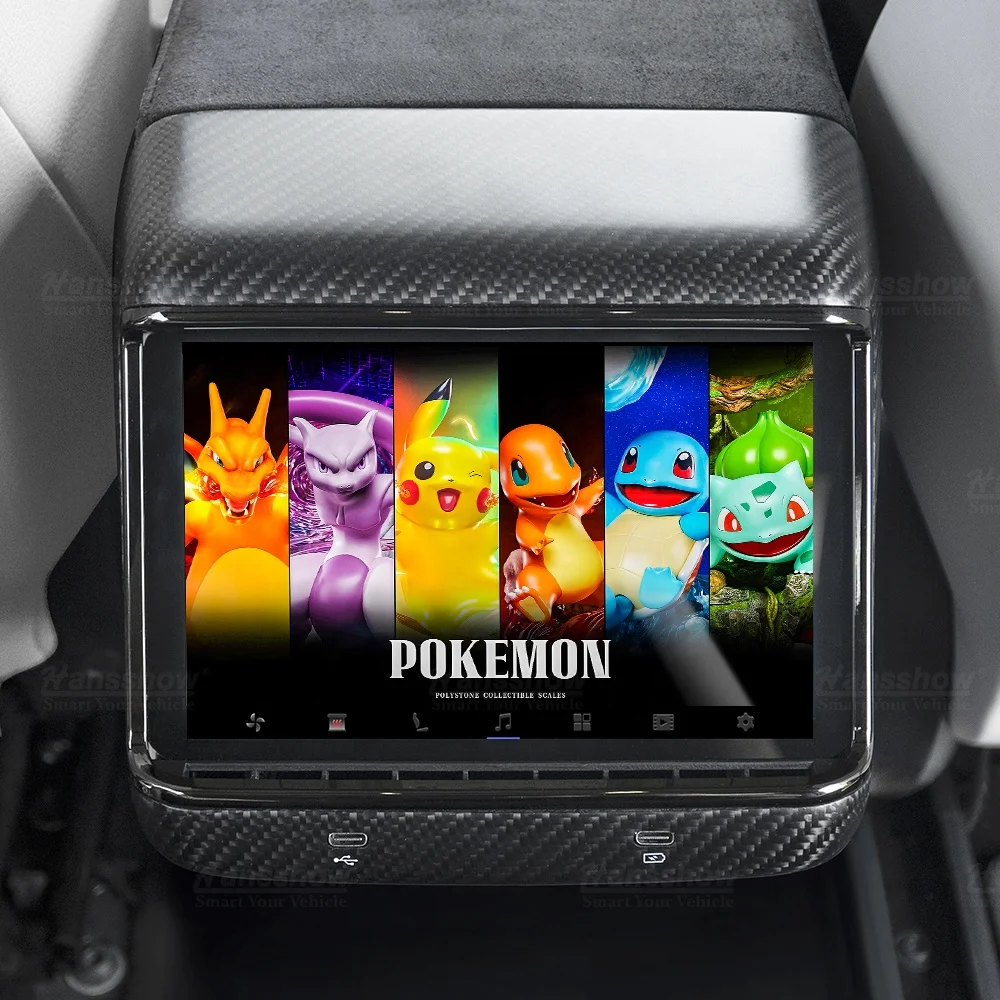 2024 Model 3 Y Rear Touch Screen Android 12 System 7.2 Inch Back Seat Display 2.5D Full Touchscreen For Tesla Interior Parts