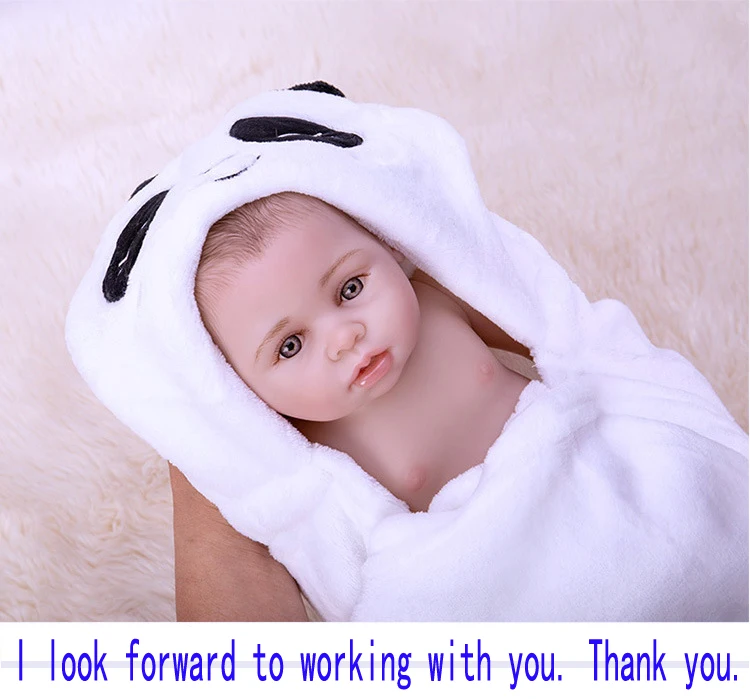 Lovely toy realistic 21 inch full body silicone reborn baby paly doll 44cm lifelike newborn babies