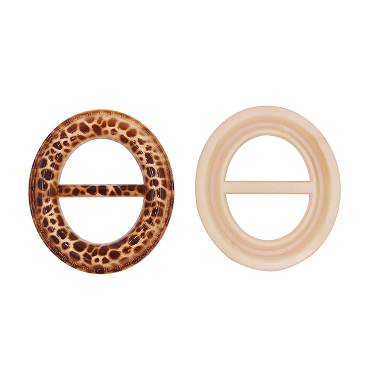 Factory direct customize colored print leopard pattern plastic pin belt buckle