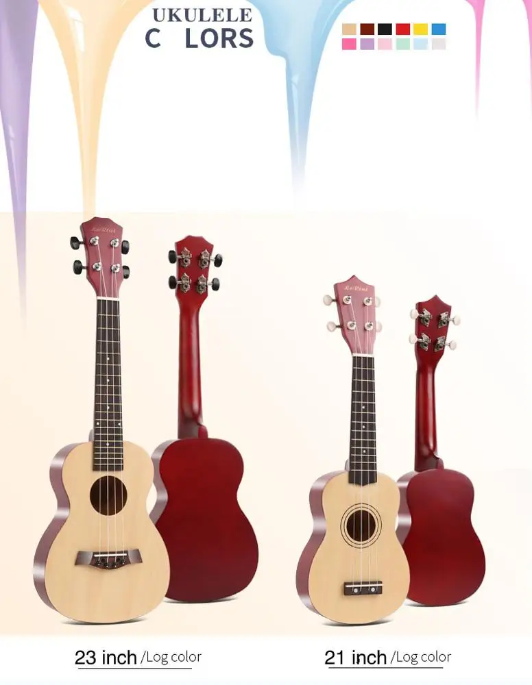 Ukulele wholesale small guitar color 21 inch 23 inch beginner adult female student Hawaii Ukulele