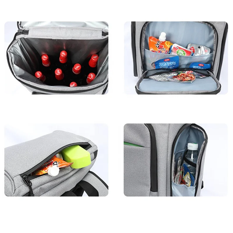 201 Electric Eco Folding Insulated Outdoor Lunch Wine Cooler Bag Backpacks