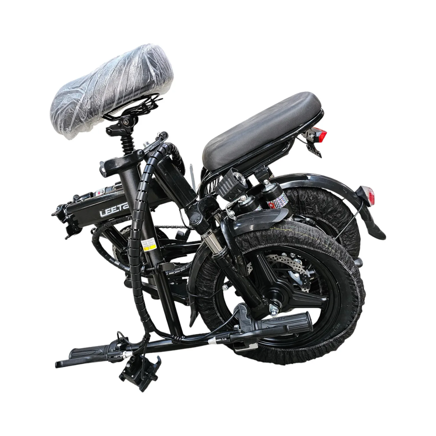 Lightweight 10 Inch Folded E Bicycles Folding Electric Bike Fat Tire Electric Bike 350W 48V Portable Electric Scooter For Adult