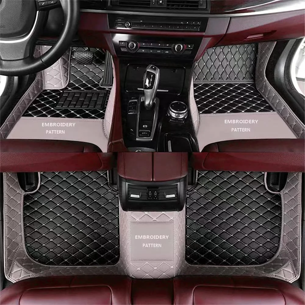 Stitching Colors Pvc Leather Waterproof 7D Car Floor Foot Mat For 95% Car Models