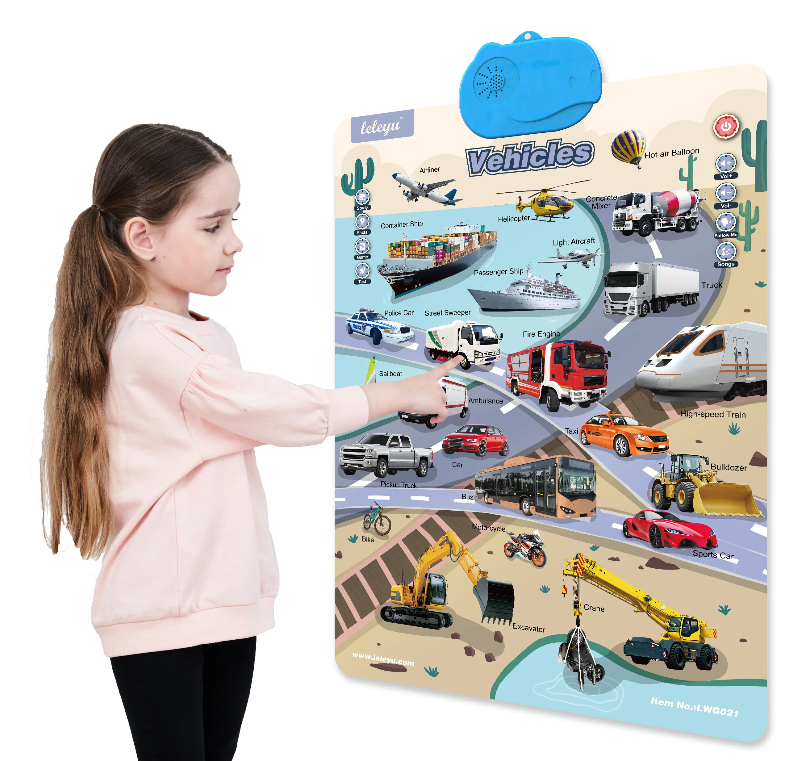 Custom Kids Learning Toys Occupations Family Talking Poster with Fun Facts Interactive Sound Book