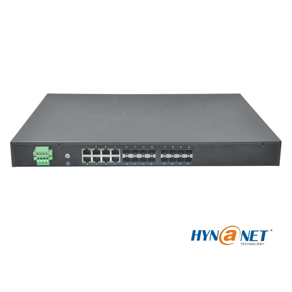 8x1 0/100/1000 RJ45 + 16x1G SFP порты промышленный rackmount Ethernet переключатель