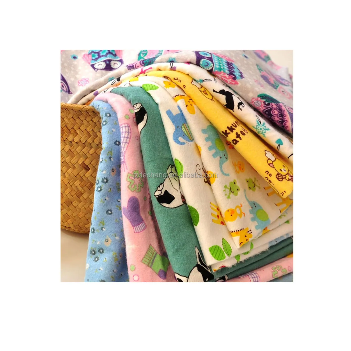 Manufacturer Knitted Home Baby 100% Cotton Flannel Warm Comfortable Rolls Fleece Fabrics For Blankets