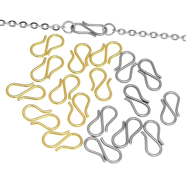 Diy Findings Connectors Jewelry findings lock 8 shape S hooks bracelets Stainless Steel clasp for necklace