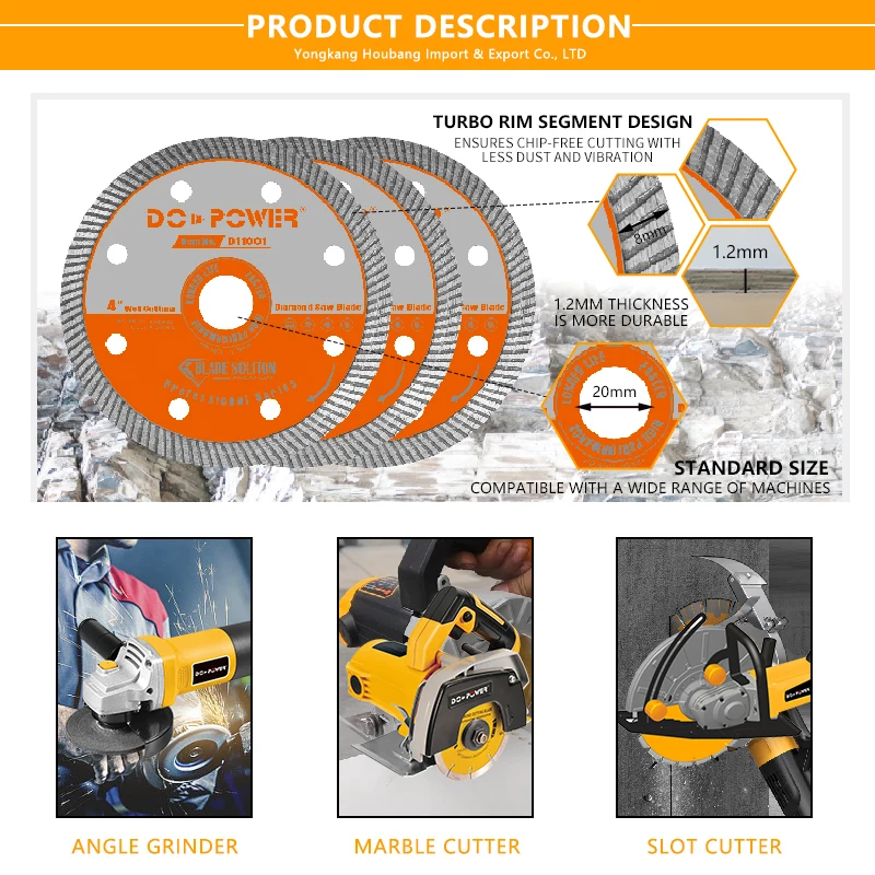 Diamond Blade for Masonry,Hot pressed Super Thin, Dry Cutting, Continuous Rim, 7/8-Inch Arbor, 4-1/2-Inch