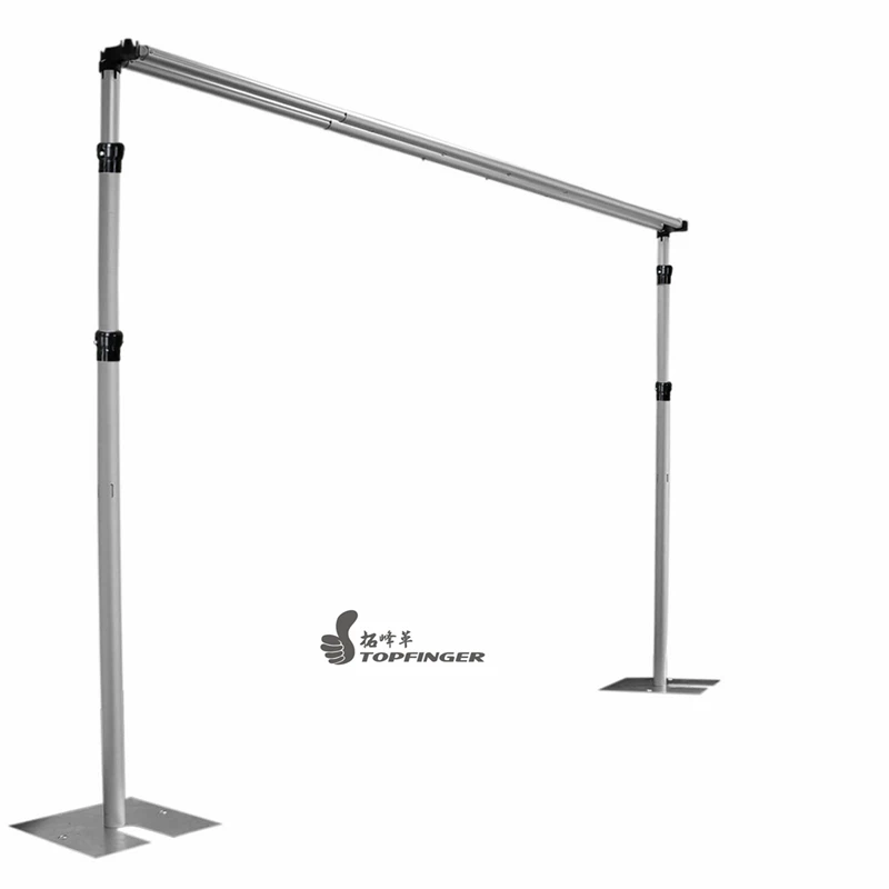 Hot sale Topfinger wedding backdrop curtain stand 8-20FT portable upright adjustable pipe and drape for wedding stage decoration