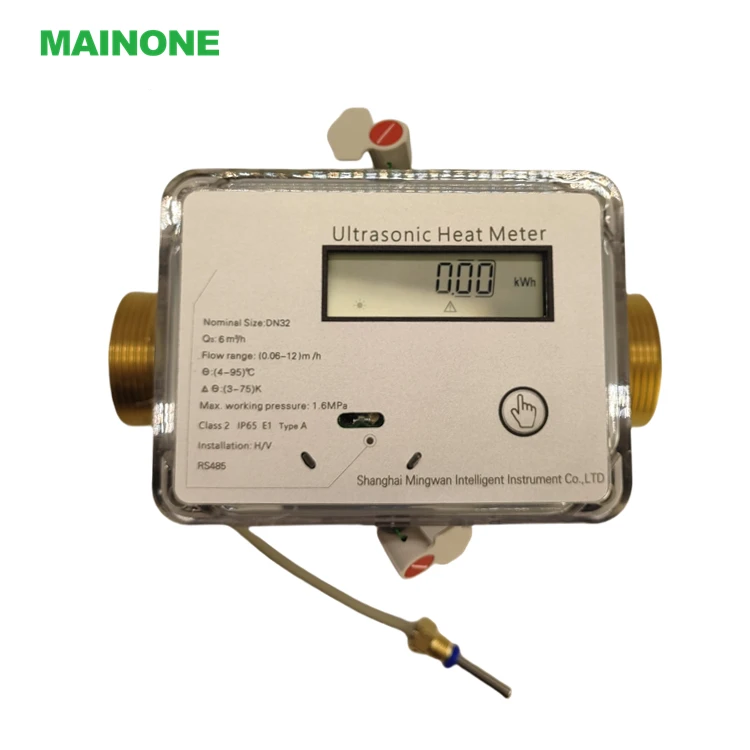 MID CE Certified High-Precision Brass 32mm Ultrasonic Heat Meter Flow Meter with M-BUS RS485 LoRa LoRaWAN