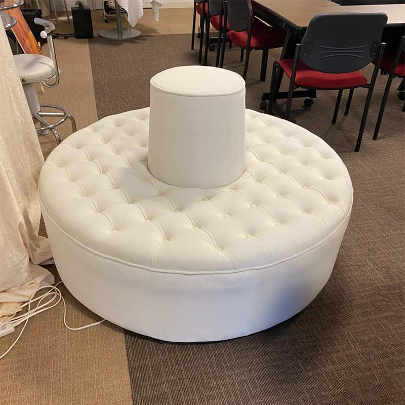 New model product hotel circular modern living room tufted round velvet sectional button-tufted sofa