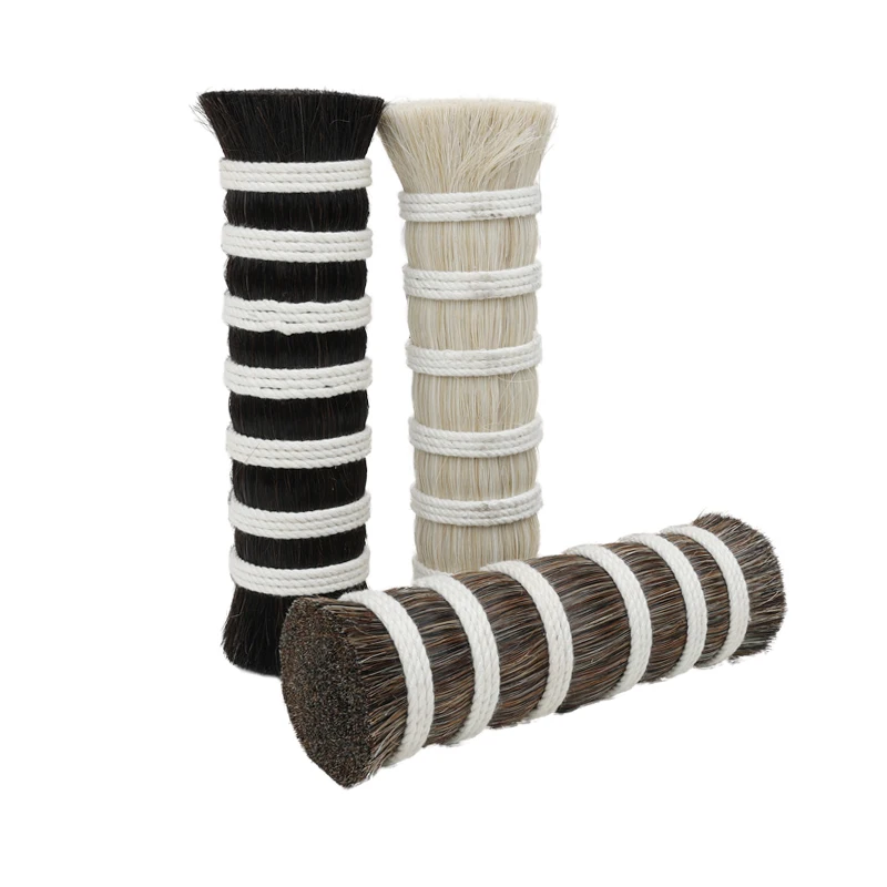 High Quality White/Black/Mixed/Light Grey Real Single Drawn Horse Tail Hairs