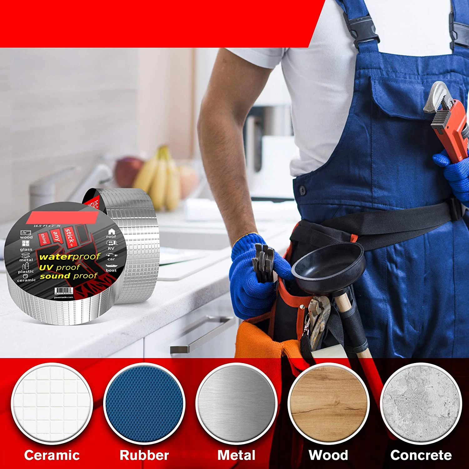 New Original Ic Electronic Components Onsite Inspection Black Self Strong Adhesive Rubber Aluminum Foil Tape Butyl For Best YOU