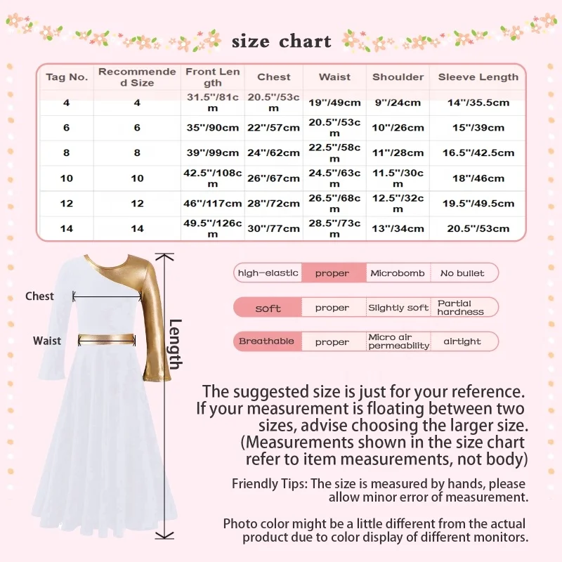 4-14 Stage Dance Performance Wear White Lyrical Ballroom Line Dancing Costumes Dresses China Kids Girls Dance Dress