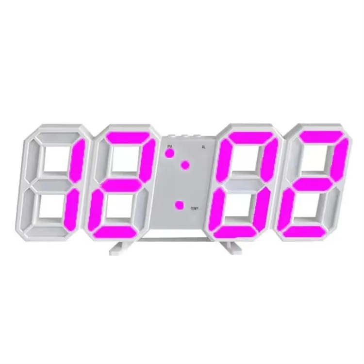 Brand led Creative wall clock decoration Simple digital 3D stereo clock Living Room wall hanging Decor Cheap plastic wall clocks
