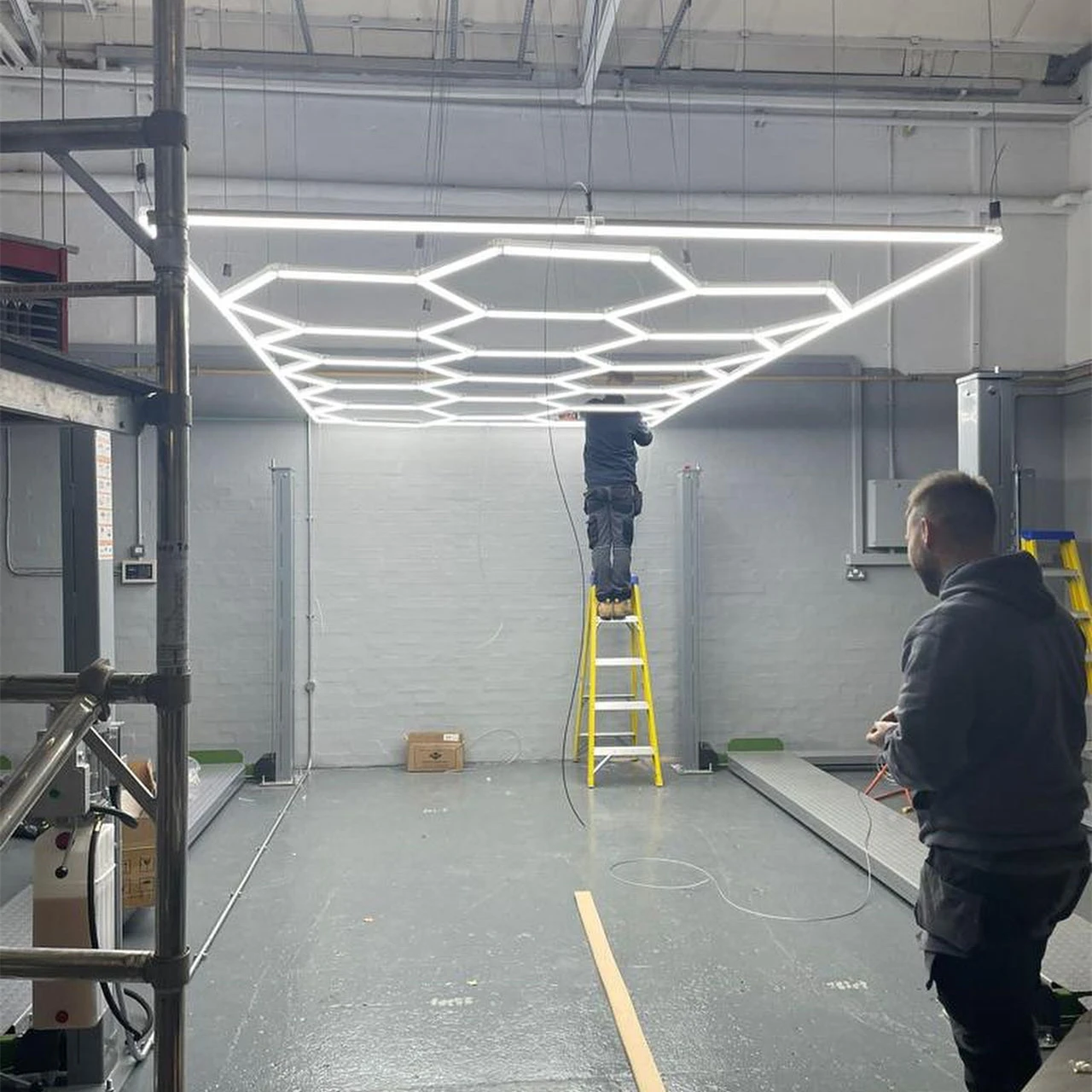 HanYin 110V 220V Car Led Hexagon Lights Deformable Honeycomb Auto Car Detailing Lights