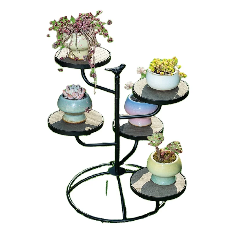 Staircase  Shape Fashion Wholesales Iron Tricycle Plant Flower Vase Stand Display for Wedding Garden Decor Flower Rack