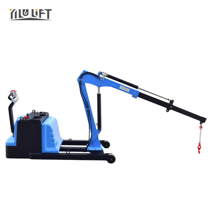 Mobile  300KG 600KG Electric Hydraulic Boom Telescopic Mini Electric Crane
