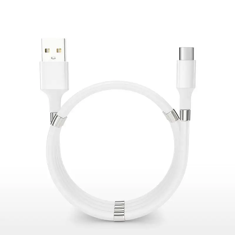 
 Магнитное поглощение Nanowire магнитное кольцо из жидкого кремния 3A быстрый USB кабель типа C для iPhone Android Xiaomi Huawei зарядное устройство  