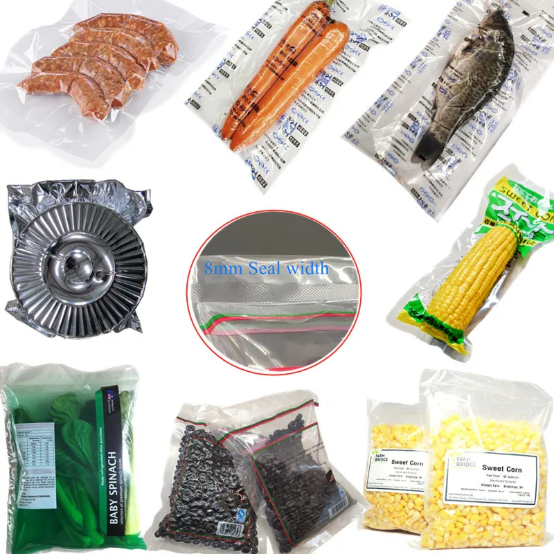 desktop external nitrogen flushing sealing machine table top food vacume packaging sealer machine nozzle vacuum packing machine