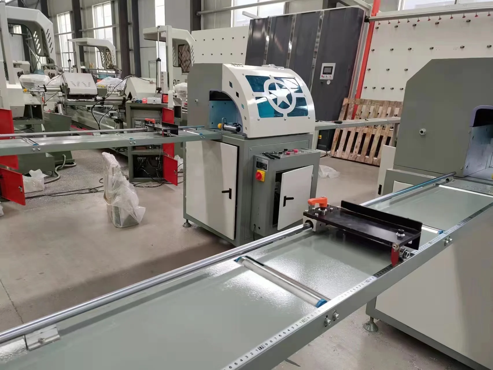 Economical Single Head Manual PVC UPVC Saw Machine New Used Aluminium Profile Cutting Manufacturing Plant Italy Motor Bearing