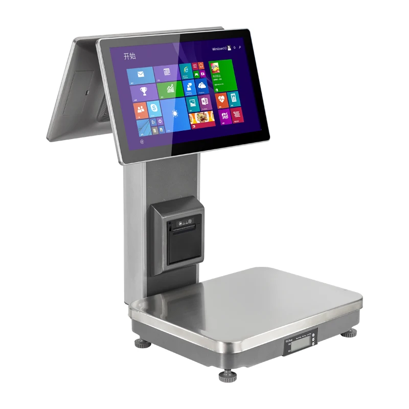 Licon 15.6 Inch High Quality POS AI Scale escala Label Weighing Scale with AI Camera for Retail Market Touch screen