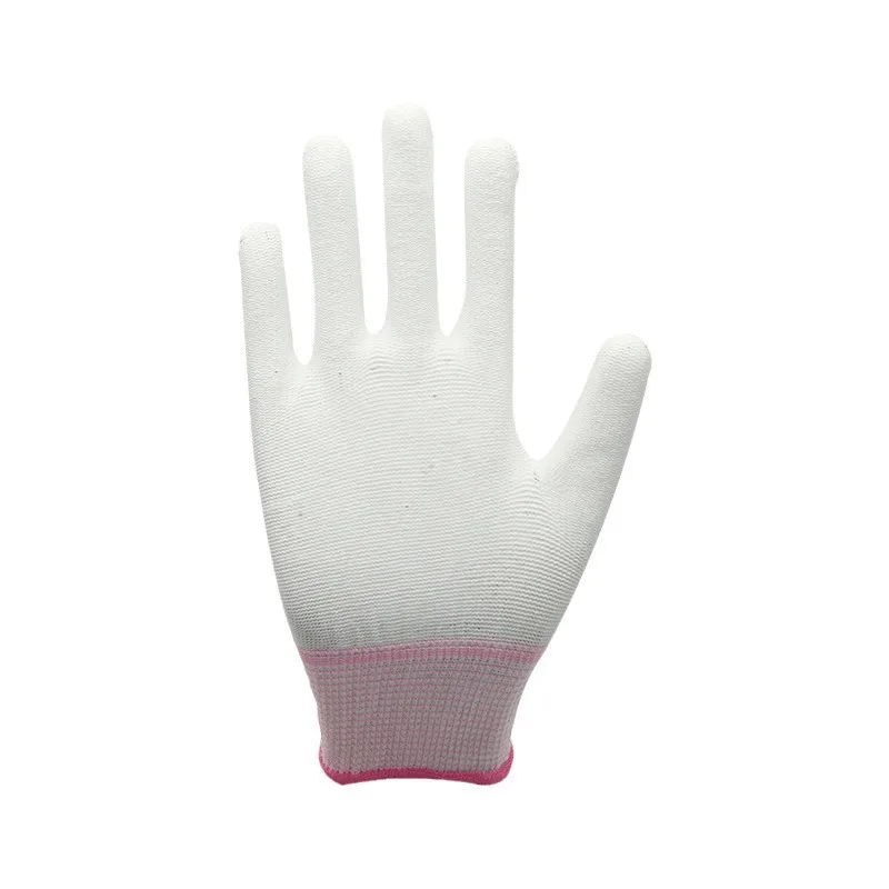 Wholesale ANSI Certified Anti-Static PU Work Safety Gloves XL White Nylon Lining Wear-Resistant Dust-Free Finger Coated Palm