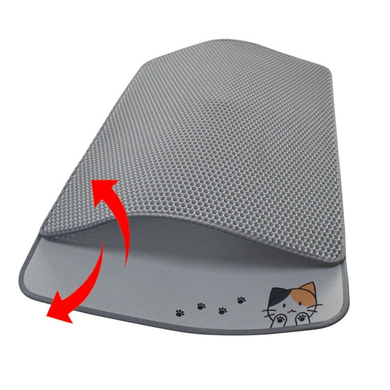 Wholesale Pet Toilet Pad Waterproof Pet products Cat dog mat  Fashion EVA Double-layer Light Weight Cat Litter Mat