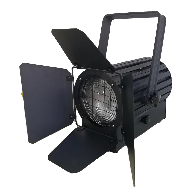200W COB LED DMX TV studio theater  dimmable display video spotlight LED fresnel light