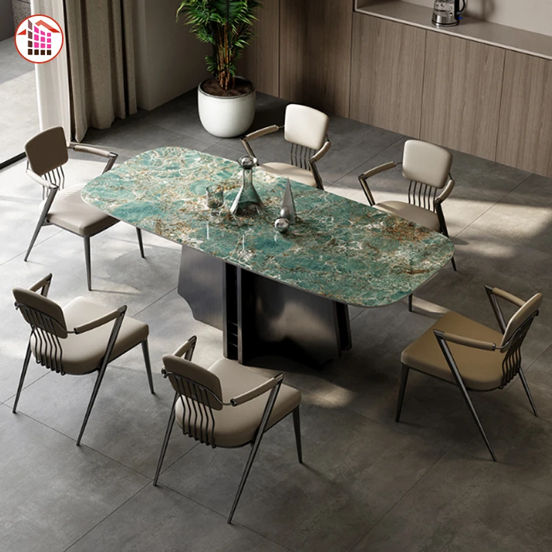 Sintered Stone Green Marble Tile Rock Plate Decoration Background Wall Artificial Stone