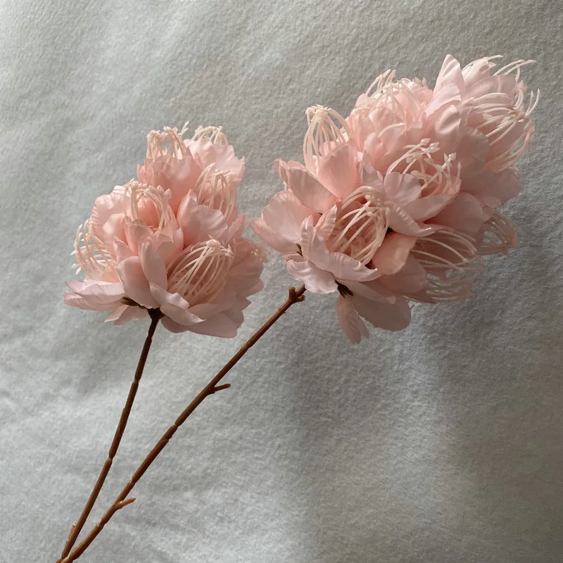 100 Styles Pink Rose Peony Hydrangea Silk Flowers Arrangement for Wedding Decoration Pink Artificial Flowers