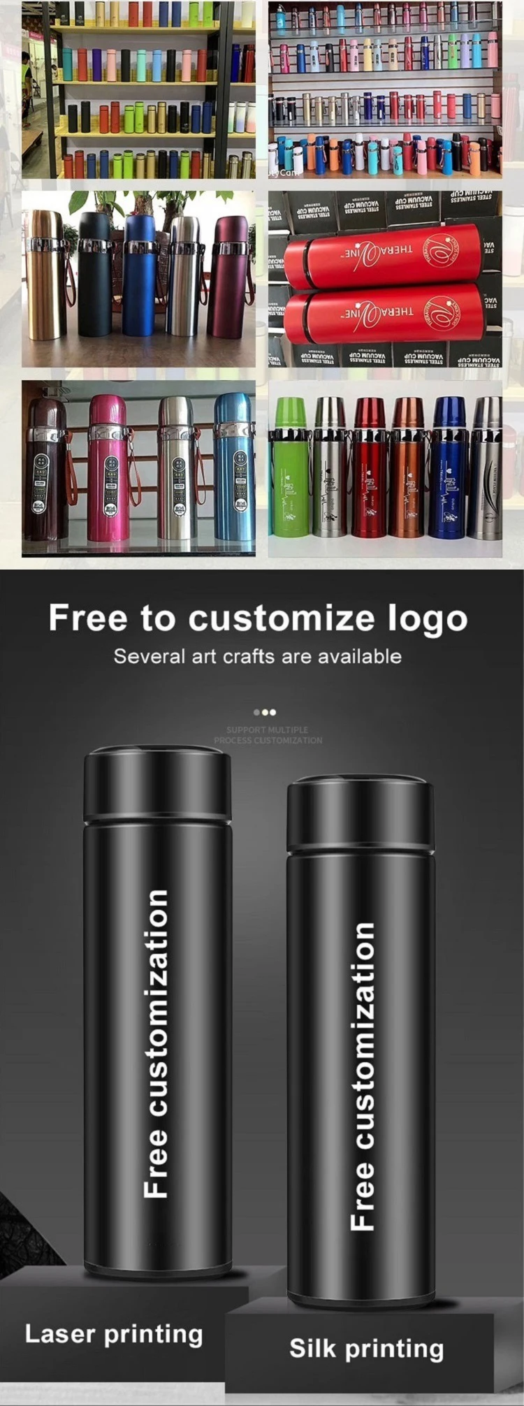 Factory direct sell vacuum bottle testing sus304 straight 500ml 17oz OEM customization wholesale gift 13014