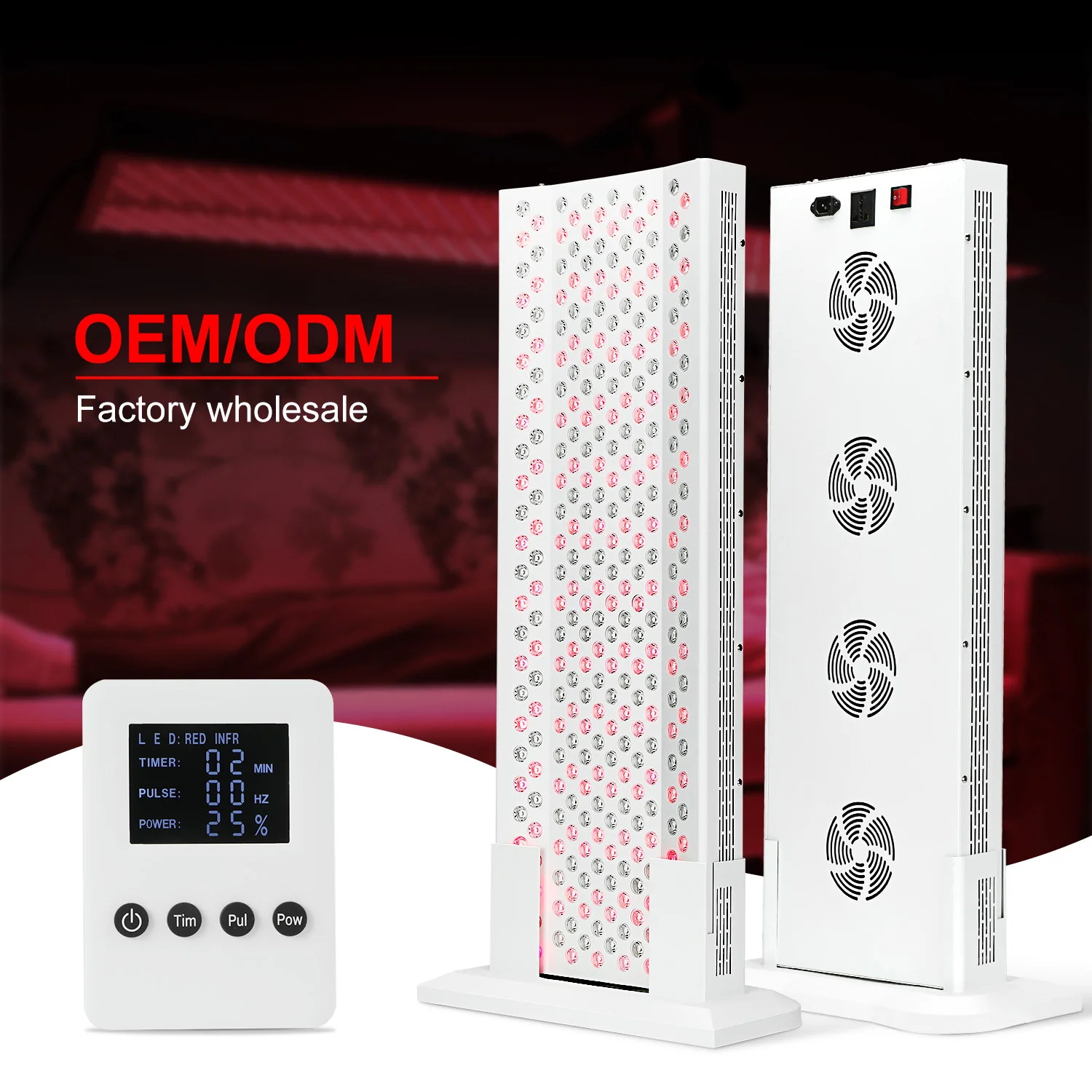 Factory customize 630nm 660nm 810nm 830nm 850nm Full Body Infrared Red LED Light Therapy  Panel Lamp For Pain Relief