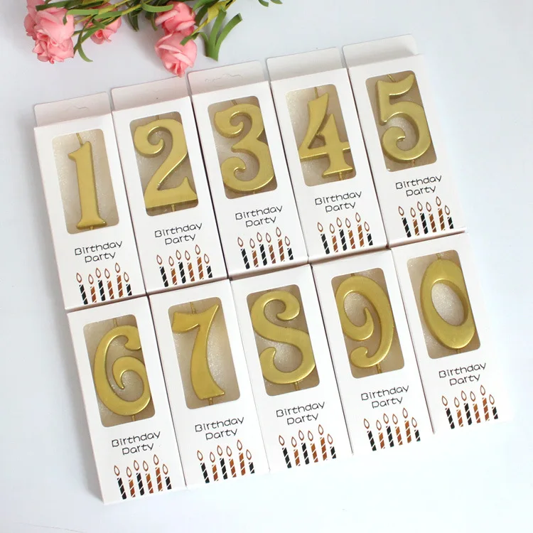 Wholesale Cake Rose Gold  Sliver Painted With Stick Number Of Candles Meaning