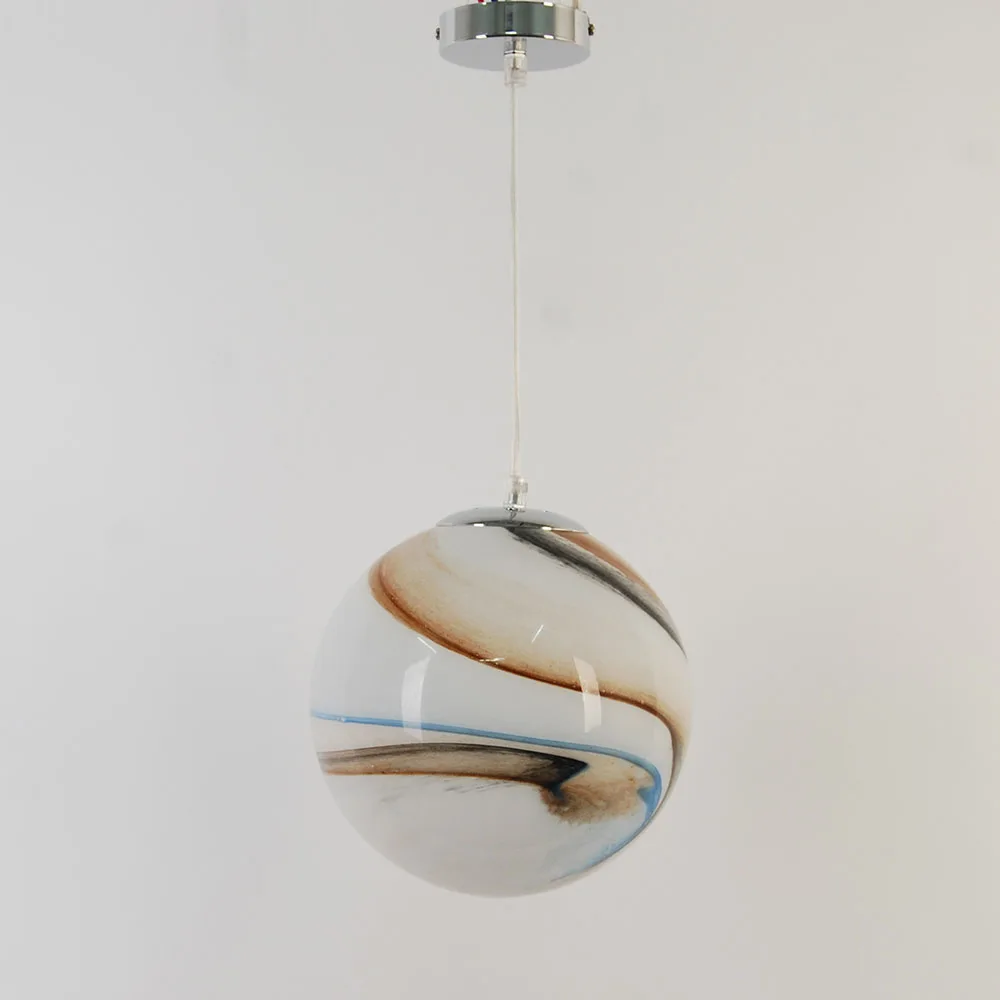 Custom Made Luxury Modern Style Marble Ball Hanging Hotel Decoration Chandelier Pendant Light