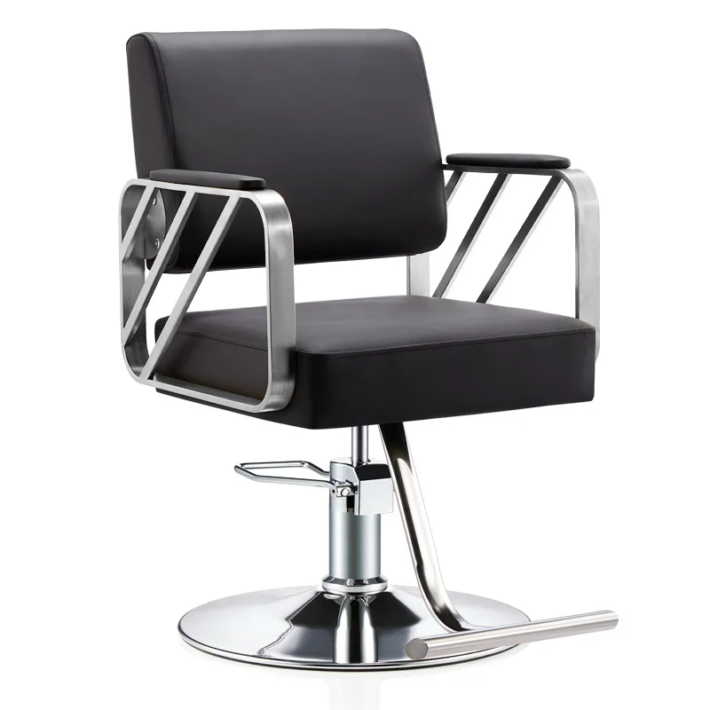 Black Barber Shop Chair Gilded Hairdressing Barber Chair Salon Chairs Furniture