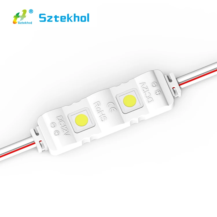 New DC12v RoHS Tekhol Led Module Smd Epistar 5050 Led Chip Led Backlight IP65 Waterproof PVC 120 Degree 2 Chips Mini Led Module