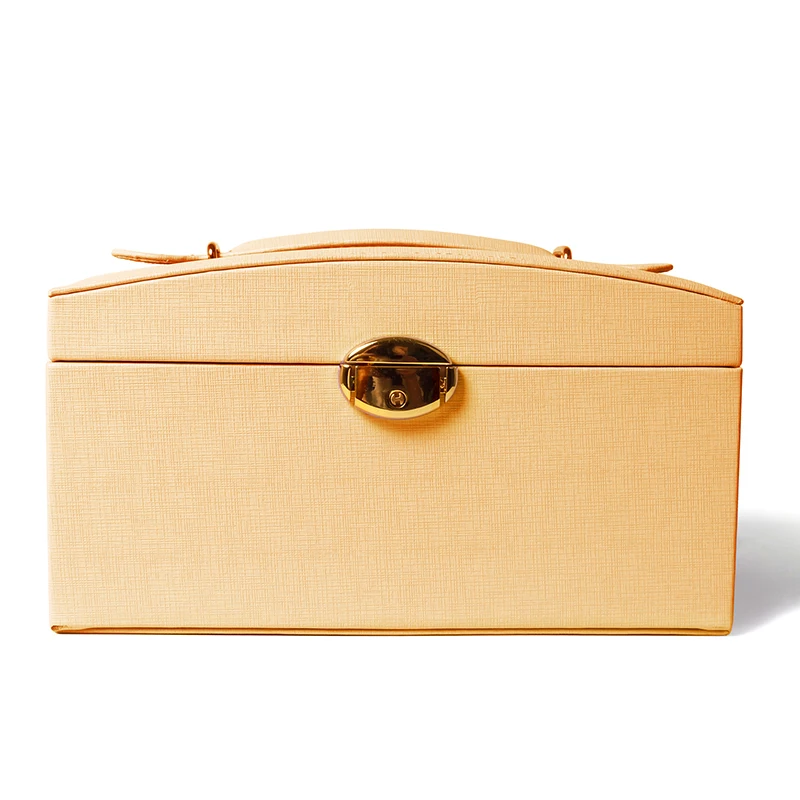 Шкатулка для ювелирных изделий, органайзер из искусственной кожи для хранения ожерелий, колец, большие украшения, Подарочный чехол