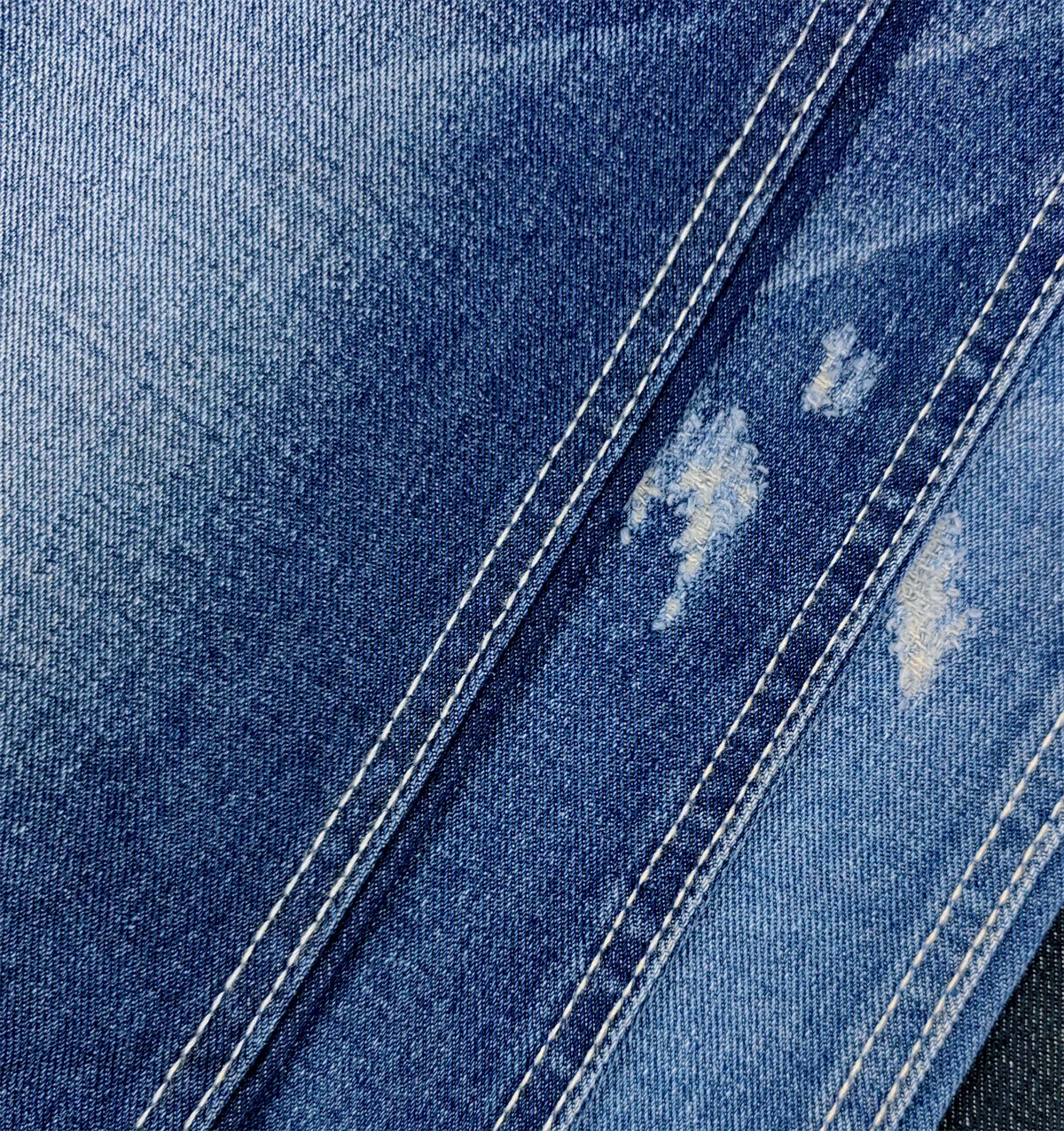 2815 Нетканая тяжелая ткань оптом синий хлопок дешевая тканая саржевая джинсовая ткань для продажи